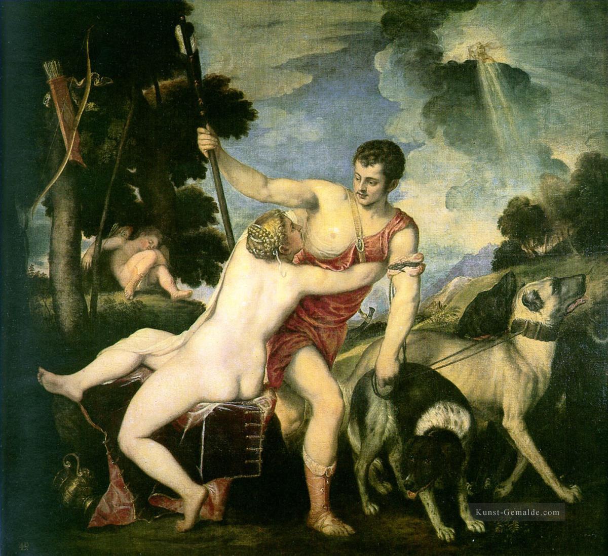 Venus und Adonis Tizian Ölgemälde